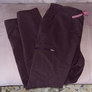 FIGS Espresso Brown Yola Scrub Pant Size Large